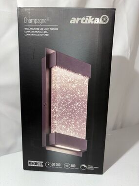 Artika Champagne Wall Mounted LED Light Fixture - Pink Sparkle